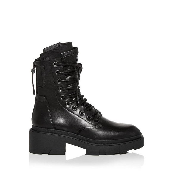 ASH Madness Block Heel Combat Boots Black Size 39 NWT - Picture 1 of 10